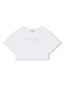 Marc Jacobs Kids logo-print cropped T-shirt - Blanc