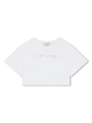 Marc Jacobs Kids t-shirt crop à logo imprimé - Blanc