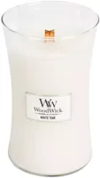 WoodWick large candle white teak