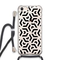 Crazy pattern: iPhone 7 Transparant Hoesje met koord