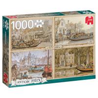 Premium Collection Anton Pieck, Boten in de gracht 1000 stukjes - thumbnail