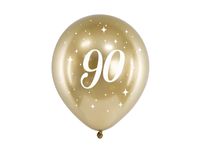 Glossy Ballonnen 90 goud (6st)