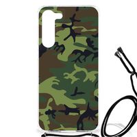 Samsung Galaxy S23 Plus Doorzichtige Silicone Hoesje Army Dark - thumbnail