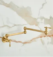 RoyalPour - Luxe Goudkleurige Uitschuifbare Pot Filler Wandkraan