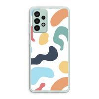Memphis Shapes Blue: Samsung Galaxy A52s 5G Transparant Hoesje