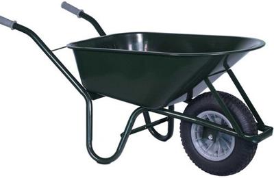 Kruiwagen Bouw 85L Groen m/metalen bak - Meuwissen agro
