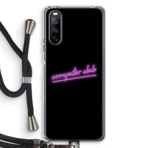Vice Black: Sony Sony Xperia 10 III Transparant Hoesje met koord