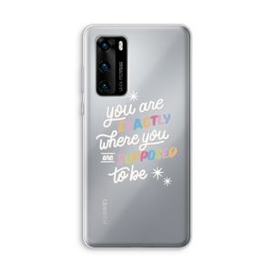 Right Place: Huawei P40 Transparant Hoesje