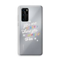 Right Place: Huawei P40 Transparant Hoesje
