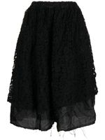 Comme Des Garçons Comme Des Garçons jupe mi-longue à empiècements en dentelle - Noir
