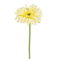 Kunstbloem Gerbera Floral - H60 cm - geel - kunststof - stelen kunstbloemen - boeket - bloemetjes