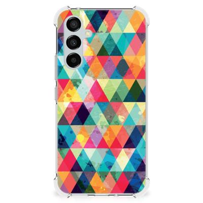 Samsung Galaxy A54 Doorzichtige Silicone Hoesje Geruit Samsung Galaxy A54 Doorzichtige Silicone Hoesje Geruit