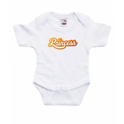Princess Koningsdag romper wit voor babys Princess Koningsdag romper wit voor babys