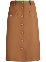 Bally wool-blend midi skirt - Orange - thumbnail