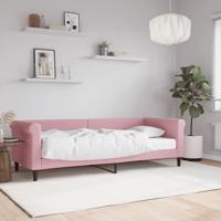 Slaapbank met matras 80x200 cm fluweel roze