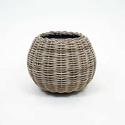 Drypot tina rotan d55h44cm bruin