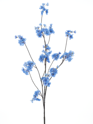 Prunus Malaga spray blue 126 cm kunstbloem - Nova nature