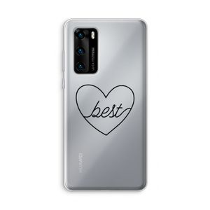 Best heart black: Huawei P40 Transparant Hoesje