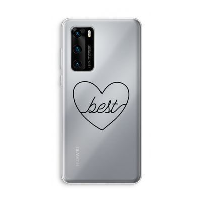 Best heart black: Huawei P40 Transparant Hoesje