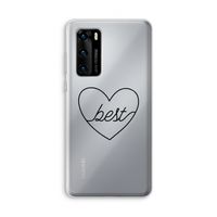 Best heart black: Huawei P40 Transparant Hoesje