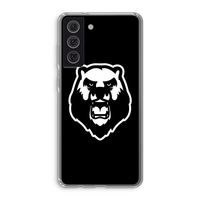 Angry Bear (black): Samsung Galaxy S21 FE Transparant Hoesje