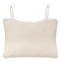 Badkussen - met zuignappen - wit - 33 x 25 cm - nekkussen / hoofdsteun voor in bad