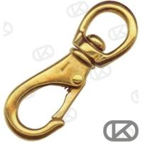 GS71300 - DRAAIBARE BRONZEN KARABIJNHAAK. 82MM.