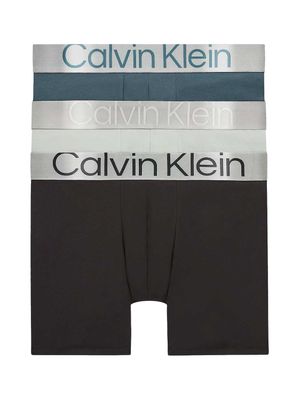 Calvin Klein - 3p Boxer Briefs - Steel Cotton - 6VT, Maat:S