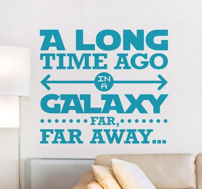 In a Galaxy Far Away Star Wars tekst Sticker
