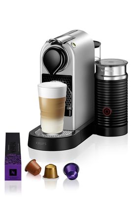 Krups Nespresso Citiz XN761B + Aeroccino Nespresso Zilver