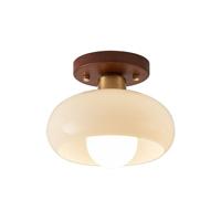 Vintage Witte Kleine Hal Plafondlamp - thumbnail