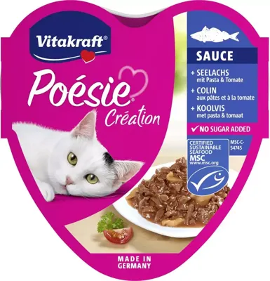 Vitakraft Poésie Création koolvis, pasta & tomatensaus 85g