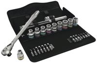 Wera 8100 sc 8 zyklop metal-ratelset omschakelbaar, 1/2" aandrijving gereedschapsset (28-delig)