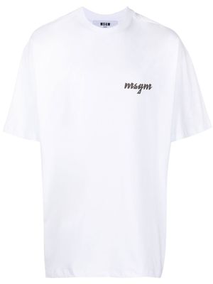 MSGM t-shirt à logo imprimé - Blanc