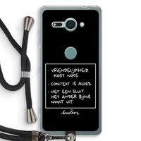Mijn Motto's: Sony Xperia XZ2 Compact Transparant Hoesje met koord