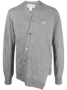 Comme Des Garçons Shirt x Lacoste cardigan en laine à ourlet asymétrique - Gris