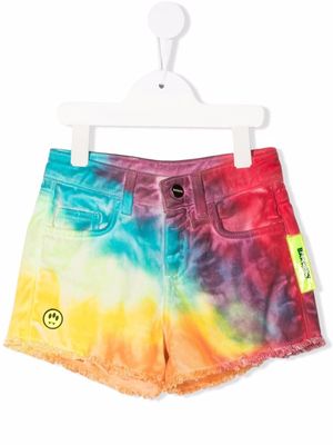 Barrow kids short en jean à imprimé tie dye - Rouge