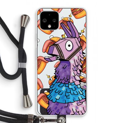 Loot Burger: Pixel 4 Transparant Hoesje met koord