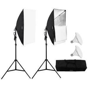 VEVOR set van 2 fotostudio softbox 50x70cm continu licht studiolamp draagtas