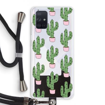 Cactus Lover: Samsung Galaxy A71 Transparant Hoesje met koord