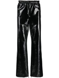 Courrèges pantalon droit à fini brillant - Noir