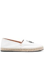 Philipp Plein espadrilles en cuir à plaque logo - Blanc - thumbnail