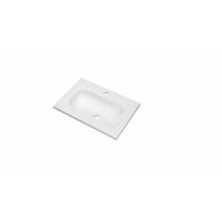 INK Reflekt Wastafel Polystone Centraal met 1 Kraangat - 600x400x15 mm - Mat Wit