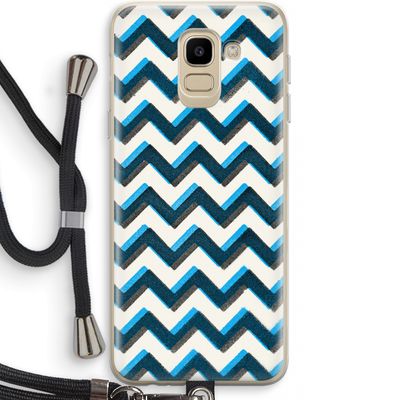 Onderbroken lijn: Samsung Galaxy J6 (2018) Transparant Hoesje met koord