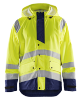 Blåkläder Regenjas High-Vis LEVEL 3 43272005 | High-Vis Geel/Marineblauw | Maat XS - 7330509659502