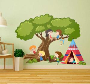 Muurdecoratie stickers tipi