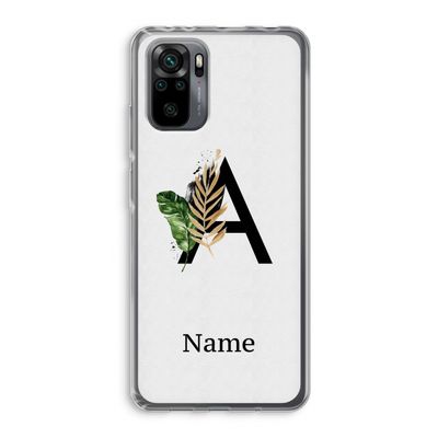 Charcoal Flora: Xiaomi Redmi Note 10 Pro Transparant Hoesje