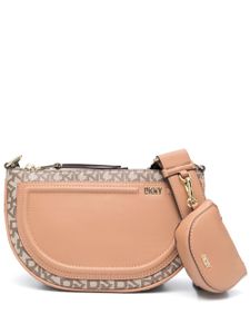 DKNY sac à bandoulière Orion à design monogrammé - Marron