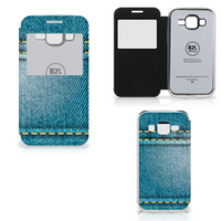 Samsung Galaxy Core Prime Wallet Case met Pasjes Jeans - thumbnail