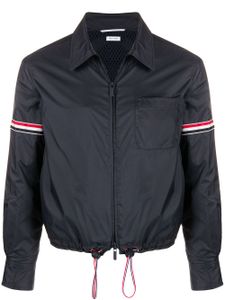 Thom Browne veste zippée à brassière tricolore - Bleu